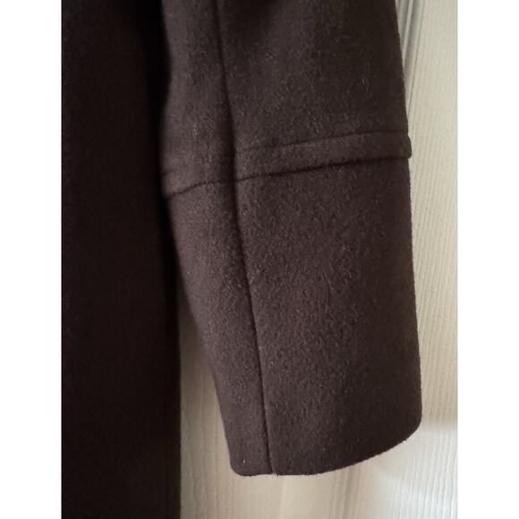 MARC NEW YORK BROWN WOOL COAT WITH FUR HOOD SIZE 2P - Picture 6 of 14